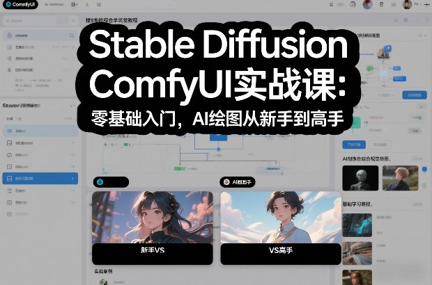 Stable Diffusion ComfyUI实战课：零基础入门，AI绘图从新手到高手-87副业网 - 互联网副业项目资源分享平台