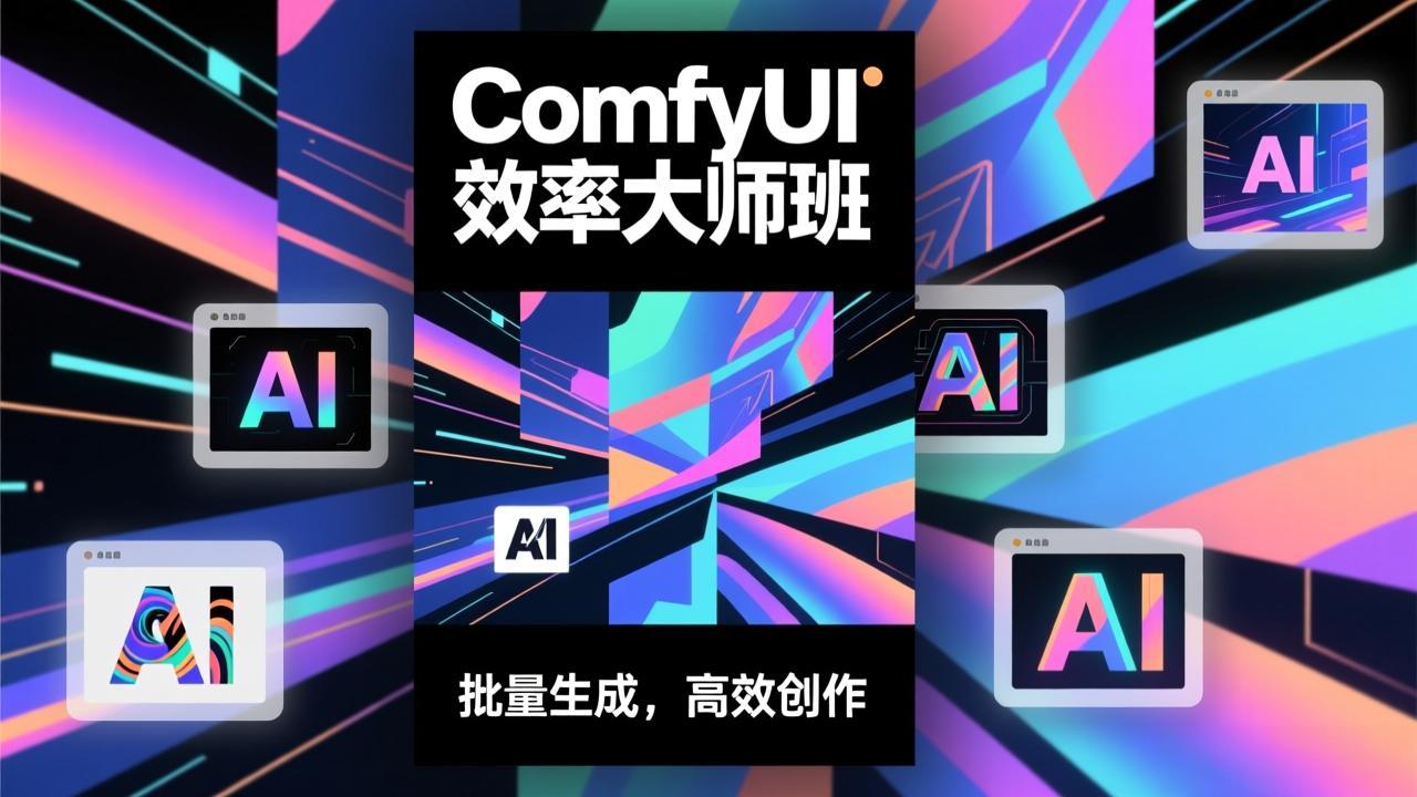 ComfyUI效率大师班：工作流搭建，批量生成，将个人AI出图效率提升5-10倍，月接单收入1-3万-87副业网 - 互联网副业项目资源分享平台