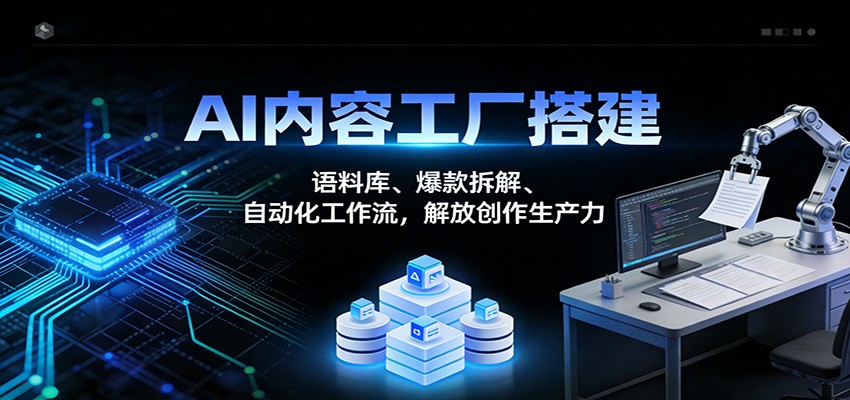 AI内容工厂搭建：语料库、爆款拆解、自动化工作流，解放创作生产力-87副业网 - 互联网副业项目资源分享平台