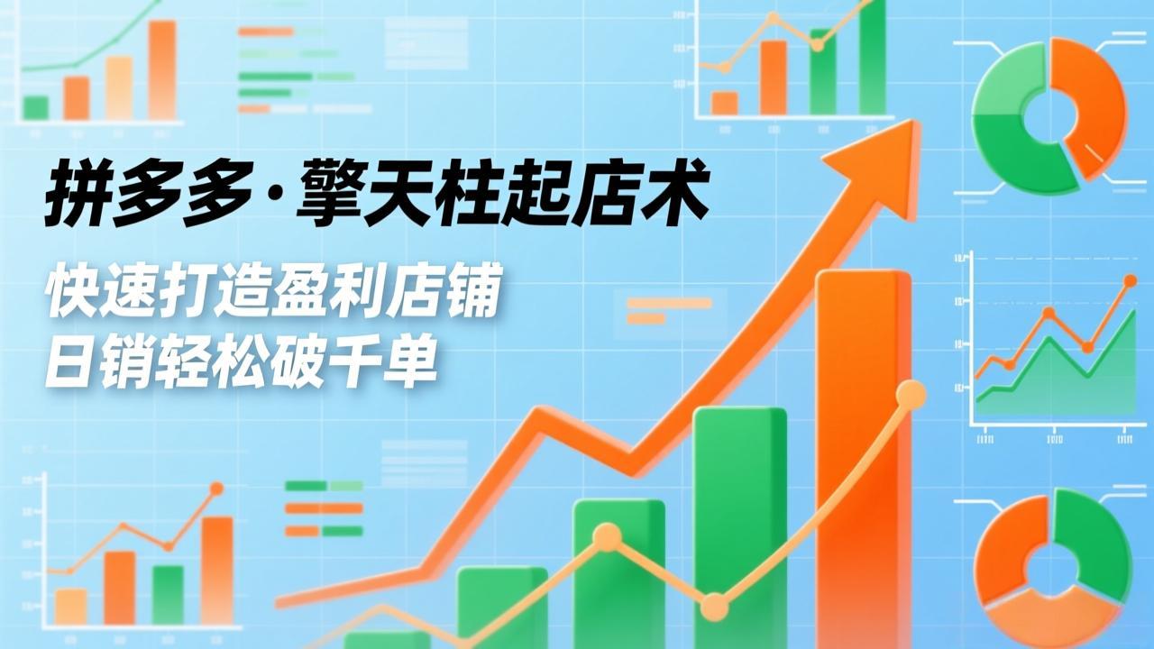 拼多多·擎天柱起店术，爆流布局、利润起飞、不断流，快速打造盈利店铺，日销轻松破千单-87副业网 - 互联网副业项目资源分享平台