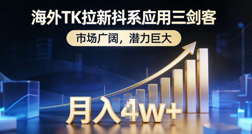 海外TK拉新抖系应用三剑客，市场广阔，潜力巨大，月入1w+-87副业网 - 互联网副业项目资源分享平台