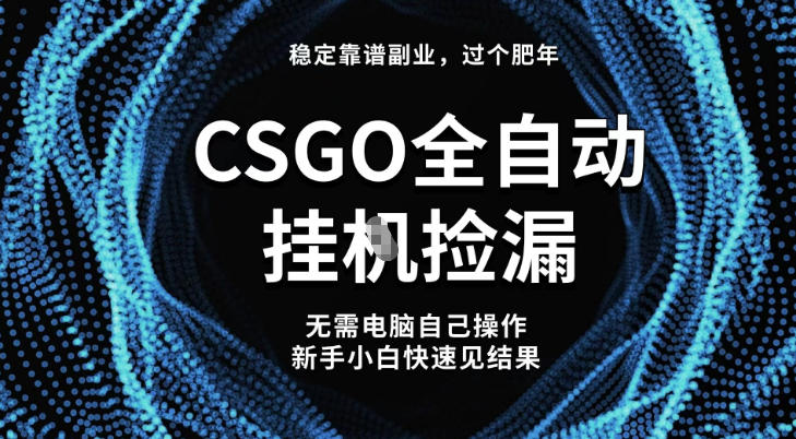 【稳定副业】全球最热门游戏CSGO全自动捡漏，最新玩法，新手小白日入5张+【揭秘】-87副业网 - 互联网副业项目资源分享平台