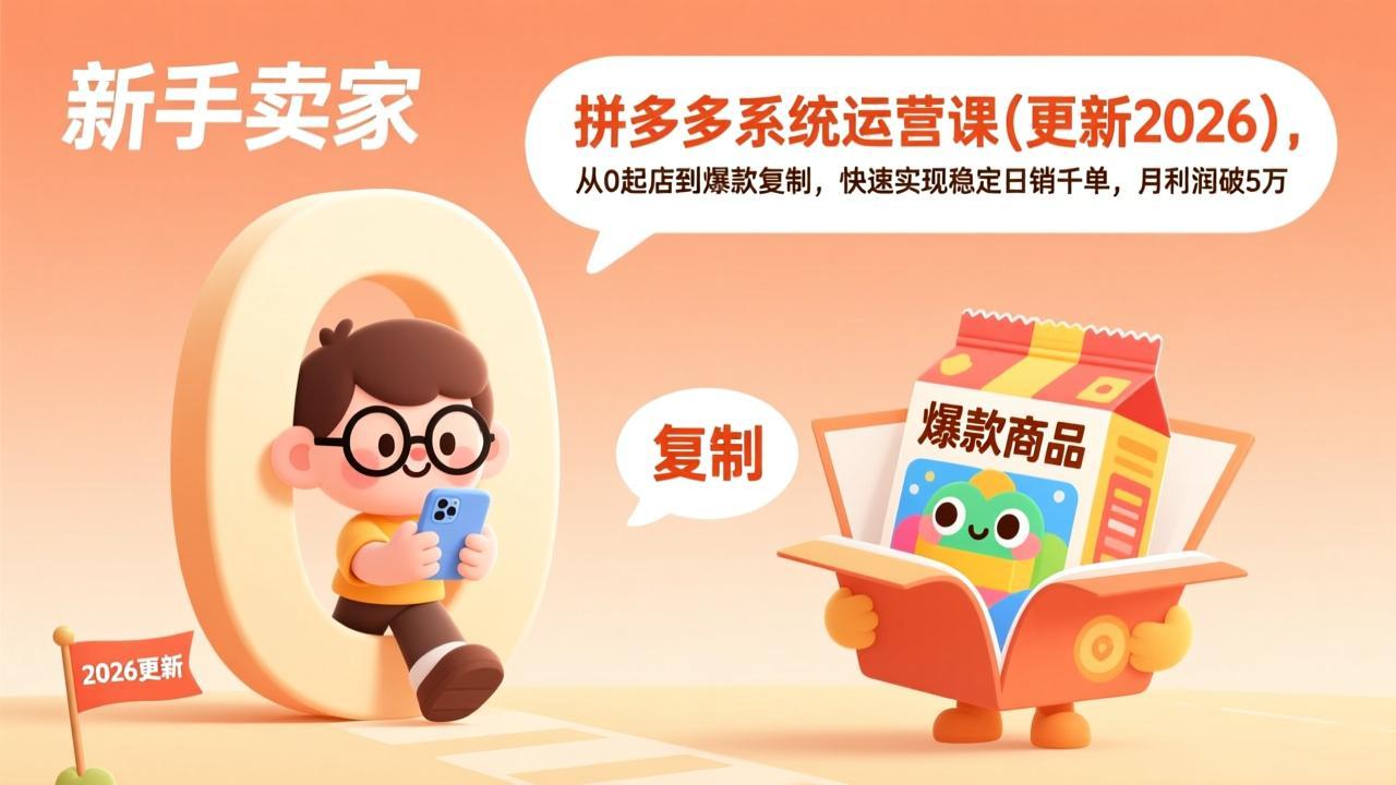 拼多多系统运营课(更新2026-87副业网 - 互联网副业项目资源分享平台