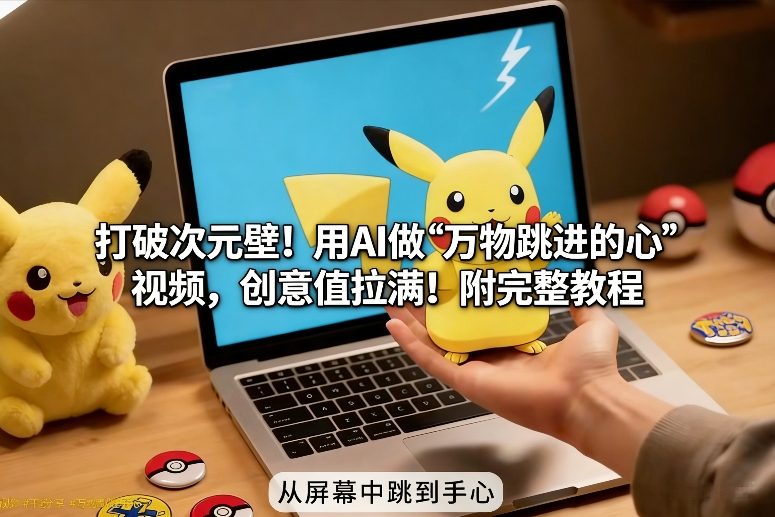 打破次元壁！用AI做【万物跳进手心】视频，创意值拉满！附完整教程-87副业网 - 互联网副业项目资源分享平台