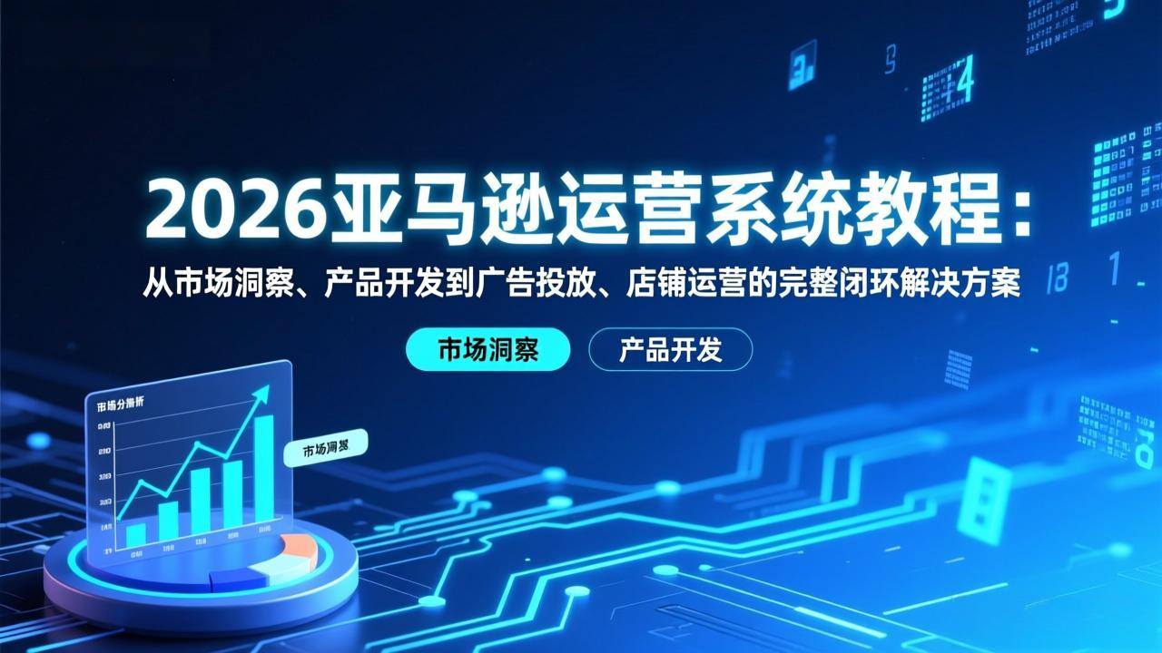 2026亚马逊运营系统教程：从市场洞察、产品开发到广告投放、店铺运营的完整闭环解决方案-87副业网 - 互联网副业项目资源分享平台