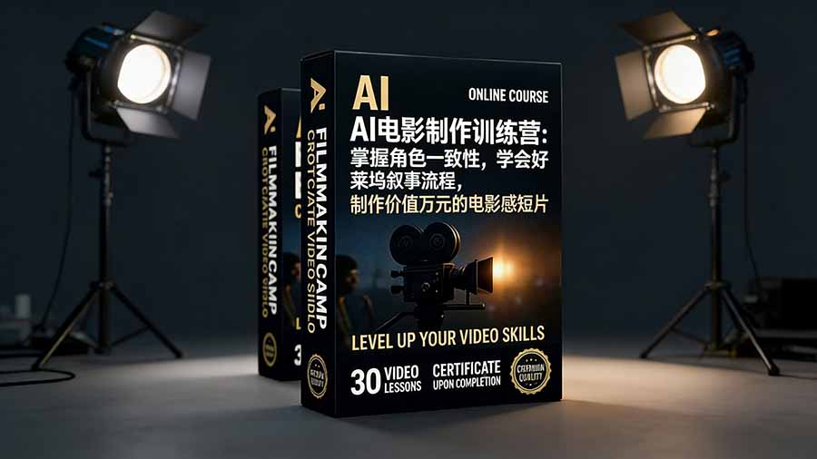 AI电影制作训练营：掌握角色一致性，学会好莱坞叙事流程，制作价值万元的电影感短片-87副业网 - 互联网副业项目资源分享平台