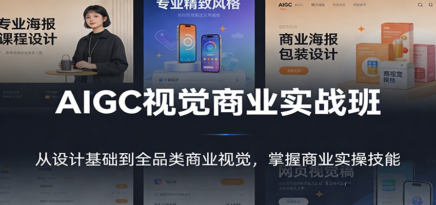 AIGC视觉商业实战班：从设计基础到全品类商业视觉，掌握商业实操技能-87副业网 - 互联网副业项目资源分享平台
