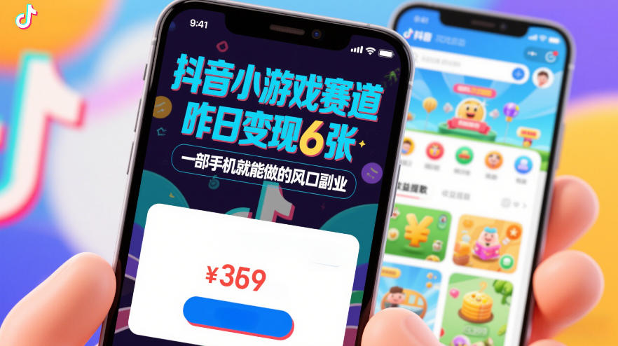 抖音小游戏赛道，昨日变现600+，零基础一部手机就能做的风口副业【揭秘】-87副业网 - 互联网副业项目资源分享平台