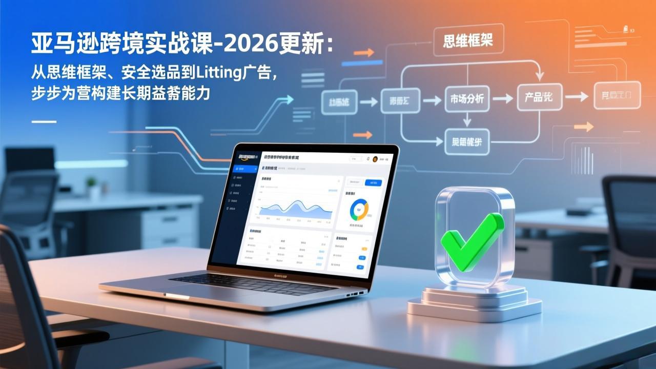 亚马逊跨境实战课-2026更新：从思维框架、安全选品到Listing广告，步步为营构建长期盈利能力-87副业网 - 互联网副业项目资源分享平台