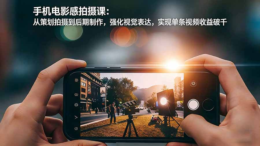 手机电影感拍摄课：从策划拍摄到后期制作，强化视觉表达，实现单条视频收益破千-87副业网 - 互联网副业项目资源分享平台