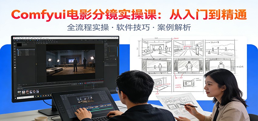 ComfyUI电影分镜实操课：分镜一致性，全流程AI视频制作，零基础也能做专业分镜-87副业网 - 互联网副业项目资源分享平台
