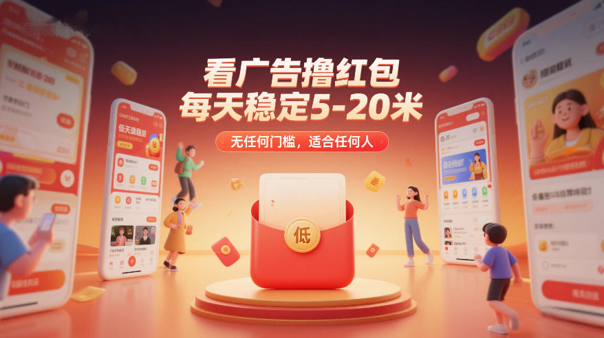 看广告撸红包，每天稳定5-20米，无任何门槛，适合任何人-87副业网 - 互联网副业项目资源分享平台