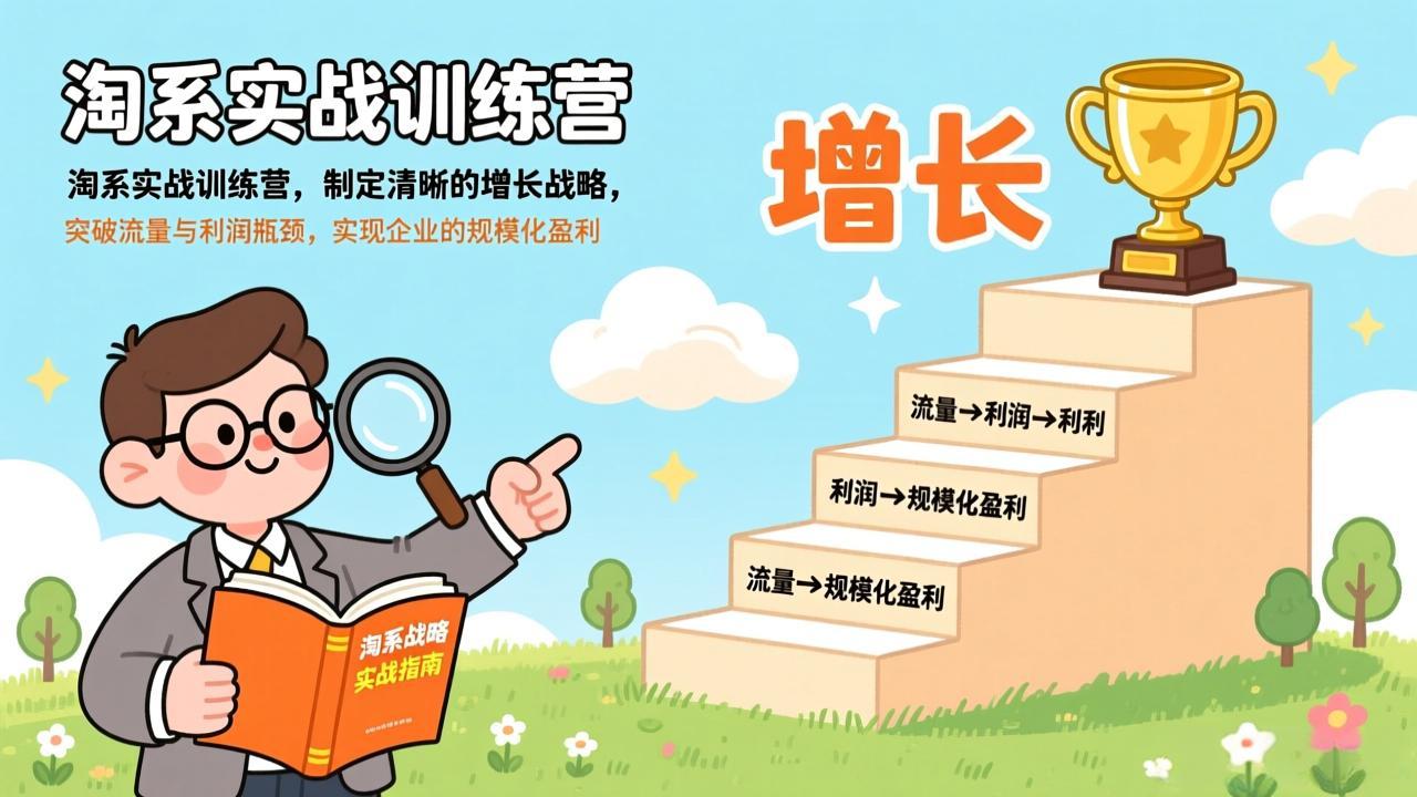 淘系实战训练营，制定清晰的增长战略，突破流量与利润瓶颈，实现企业的规模化盈利-87副业网 - 互联网副业项目资源分享平台