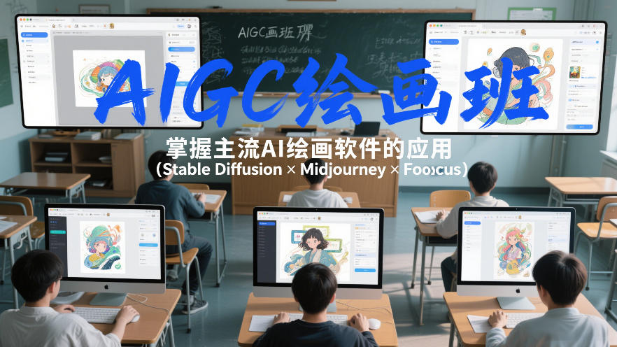 AIGC绘画班，掌握主流Ai绘画软件的应用(Stable Diffusion x Midjourney x Fooocus)-87副业网 - 互联网副业项目资源分享平台