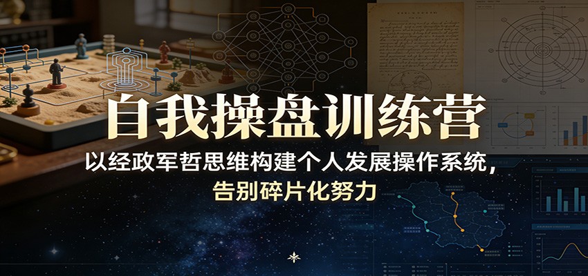 自我操盘训练营：以经政军哲思维构建个人发展操作系统，告别碎片化努力-87副业网 - 互联网副业项目资源分享平台