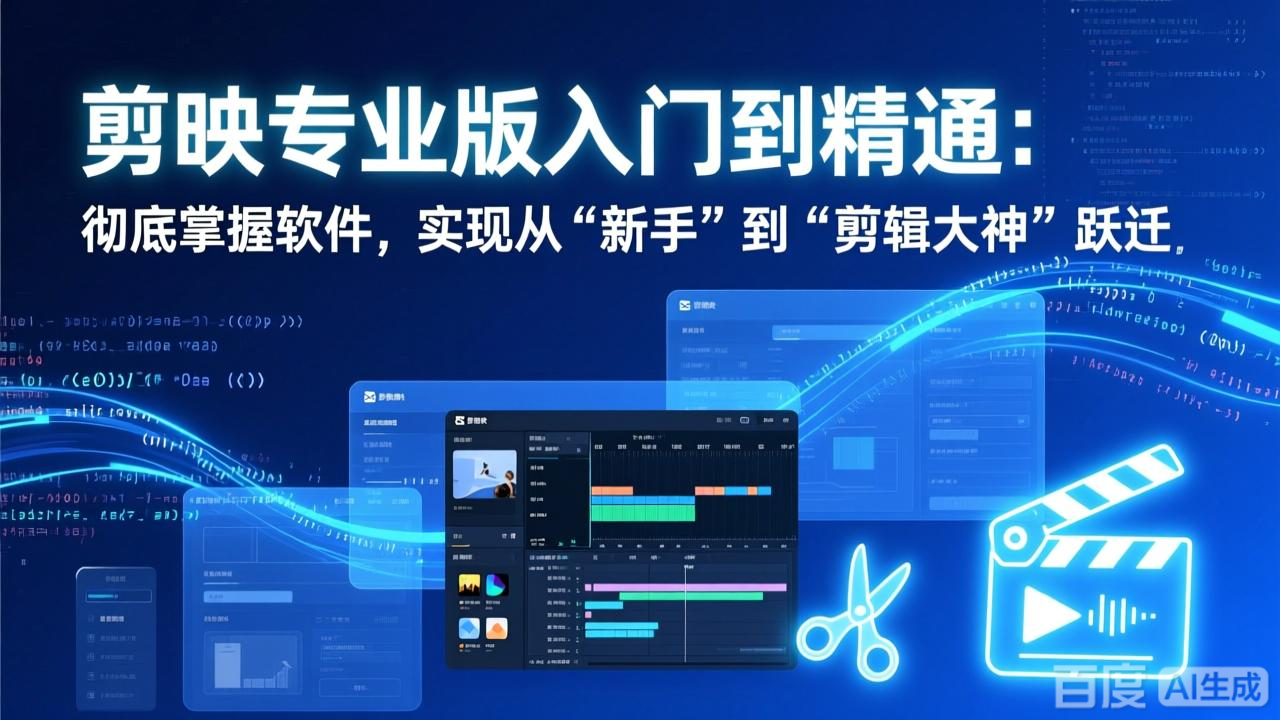 剪映专业版入门到精通：彻底掌握软件，实现从“新手”到“剪辑大神”跃迁-87副业网 - 互联网副业项目资源分享平台
