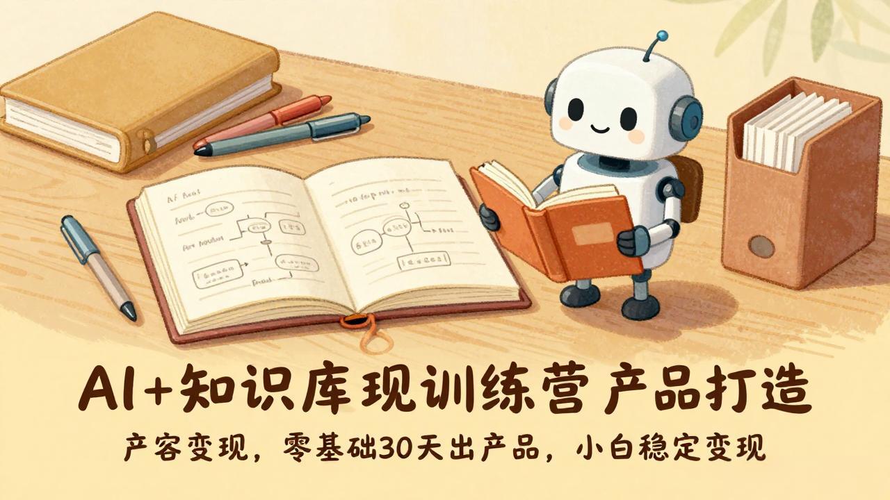 AI+知识库变现训练营，产品打造、内容创作、全平台变现，零基础30天出产品，小白稳定变现-87副业网 - 互联网副业项目资源分享平台