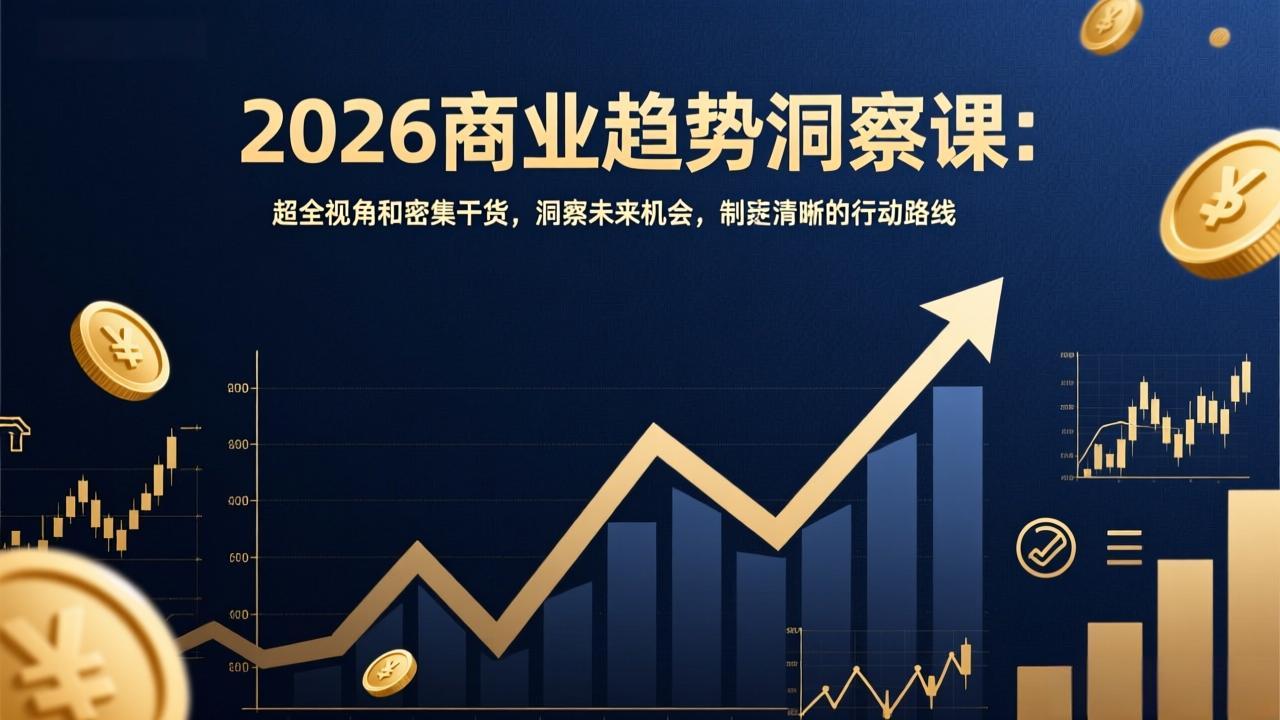 2026商业趋势洞察课：超全视角和密集干货，洞察未来机会，制定清晰的行动路线-87副业网 - 互联网副业项目资源分享平台