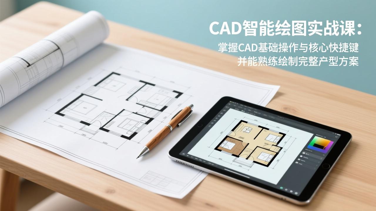 CAD智能绘图实战课：掌握CAD基础操作与核心快捷键，并能熟练绘制完整户型方案-87副业网 - 互联网副业项目资源分享平台