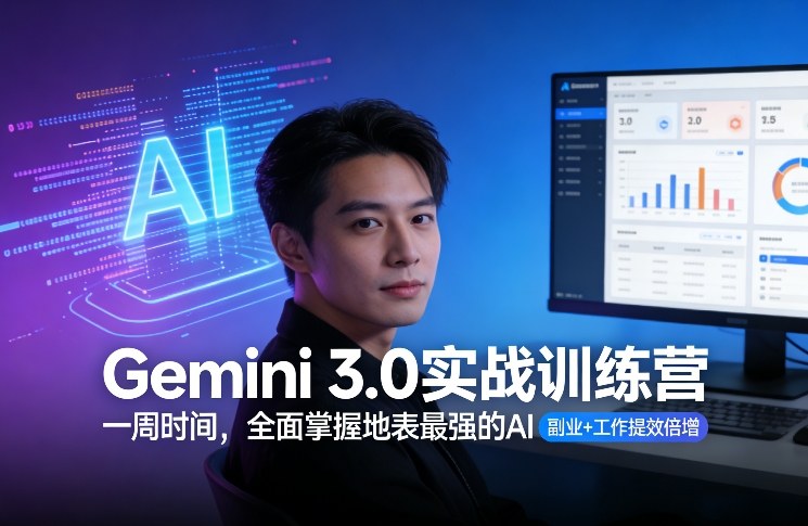 Gemini 3.0实战训练营，一周时间，全面掌握地表最强的AI，副业+工作提效倍增-87副业网 - 互联网副业项目资源分享平台