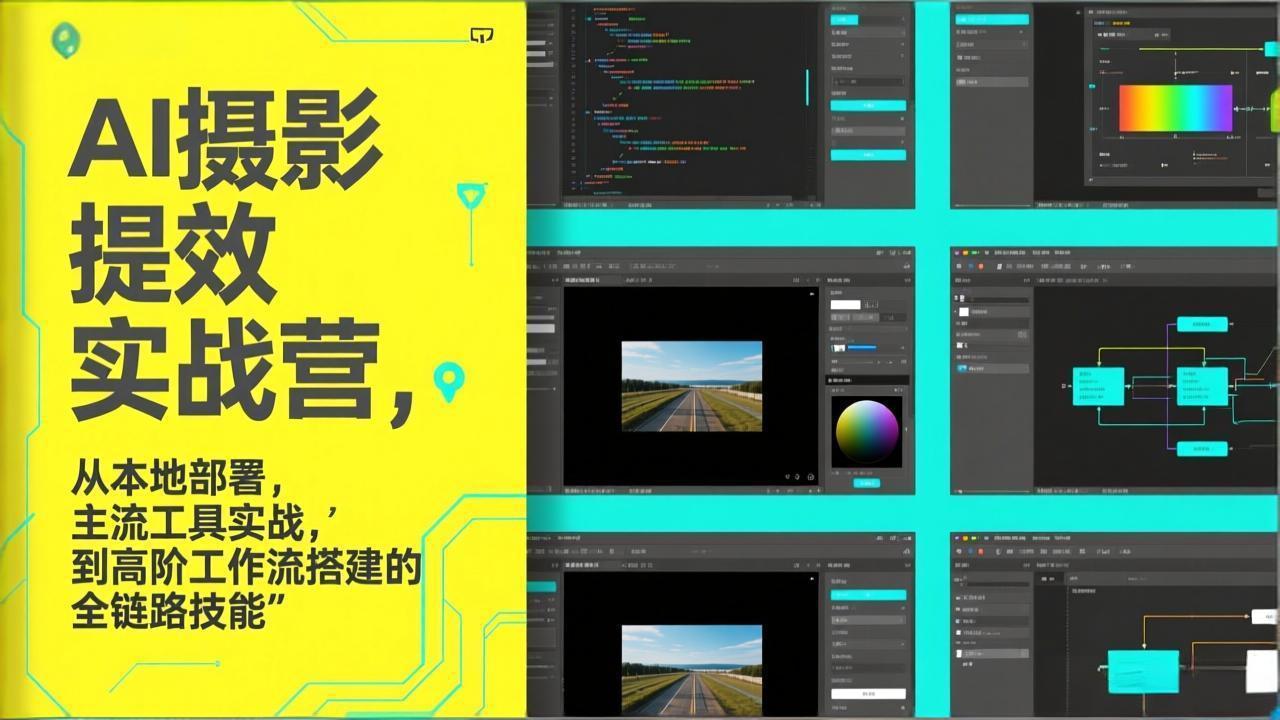 AI+摄影提效实战营，从本地部署，主流工具实战，到高阶工作流搭建的全链路技能-87副业网 - 互联网副业项目资源分享平台