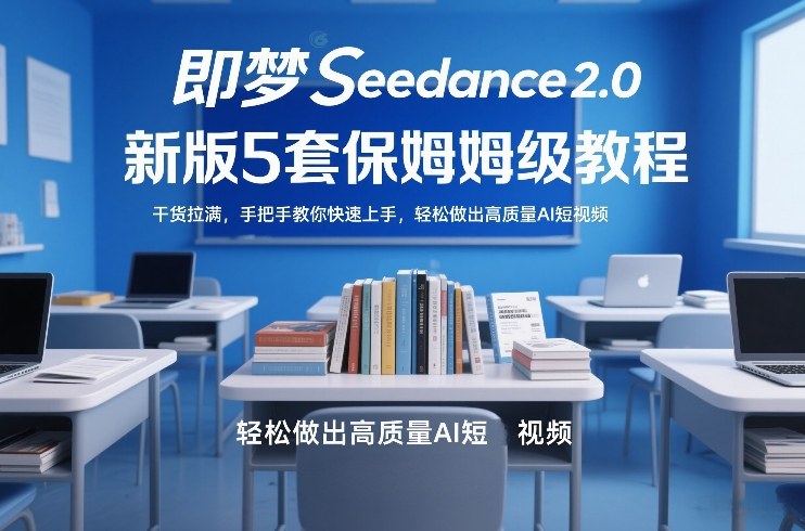 即梦Seedance2.0新版5套保姆级教程，干货拉满，手把手教你快速上手，轻松做出高质量AI短视频-87副业网 - 互联网副业项目资源分享平台