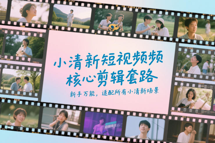 小清新短视频核心剪辑套路，新手万能，适配所有小清新场景-87副业网 - 互联网副业项目资源分享平台