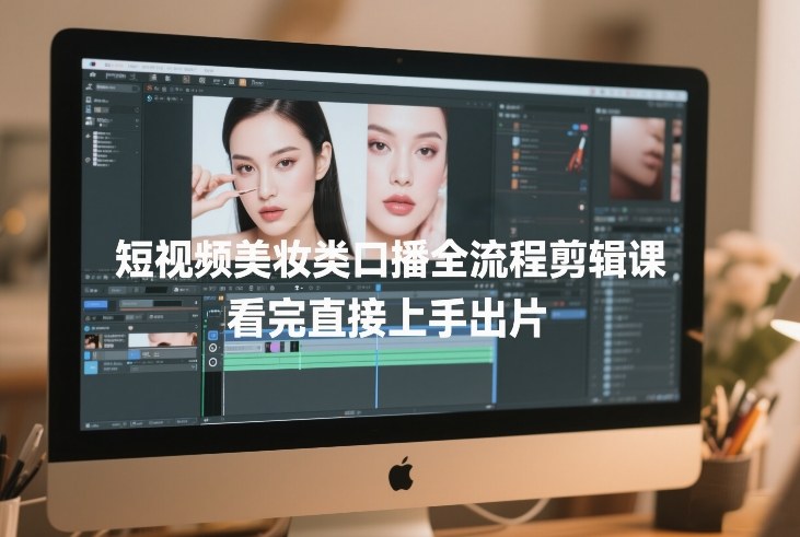 短视频美妆类口播全流程剪辑课，看完直接上手出片-87副业网 - 互联网副业项目资源分享平台