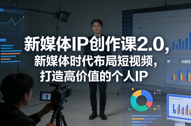 新媒体IP创作课2.0，新媒体时代布局短视频，打造高价值的个人IP-87副业网 - 互联网副业项目资源分享平台