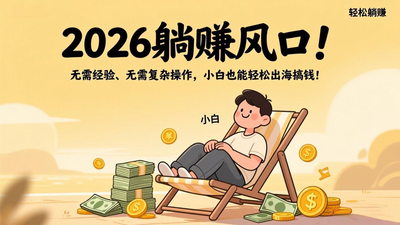 2026躺赚风口！无需经验、无需复杂操作，小白也能轻松出海搞钱！-87副业网 - 互联网副业项目资源分享平台