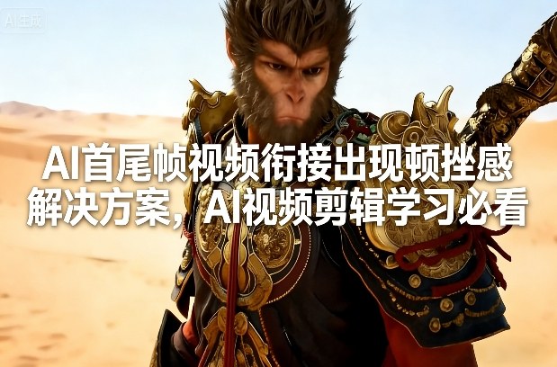 AI首尾帧视频衔接出现顿挫感解决方案，AI视频剪辑学习必看-87副业网 - 互联网副业项目资源分享平台