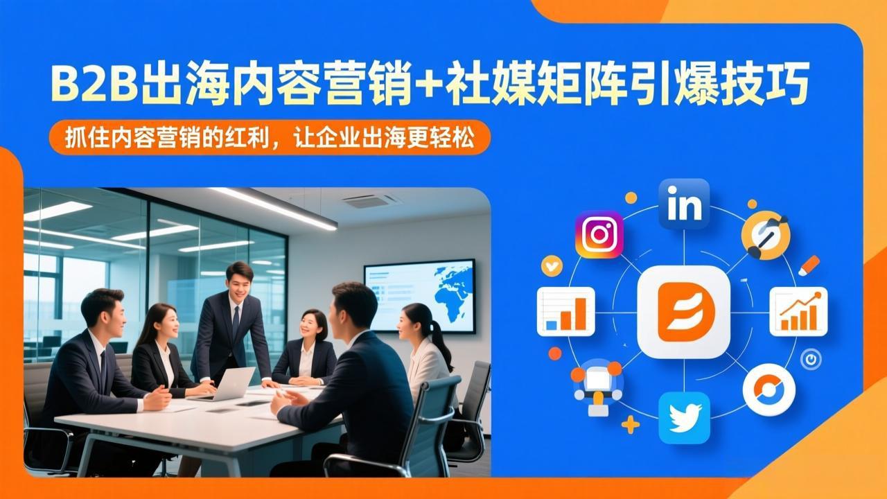 B2B出海内容营销+社媒矩阵引爆技巧：抓住内容营销的红利，让企业出海更轻松-87副业网 - 互联网副业项目资源分享平台
