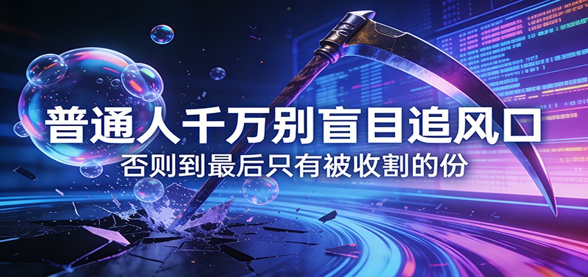 付费文章《通人千万别盲目追风口》否则到最后只有被收割的份-87副业网 - 互联网副业项目资源分享平台