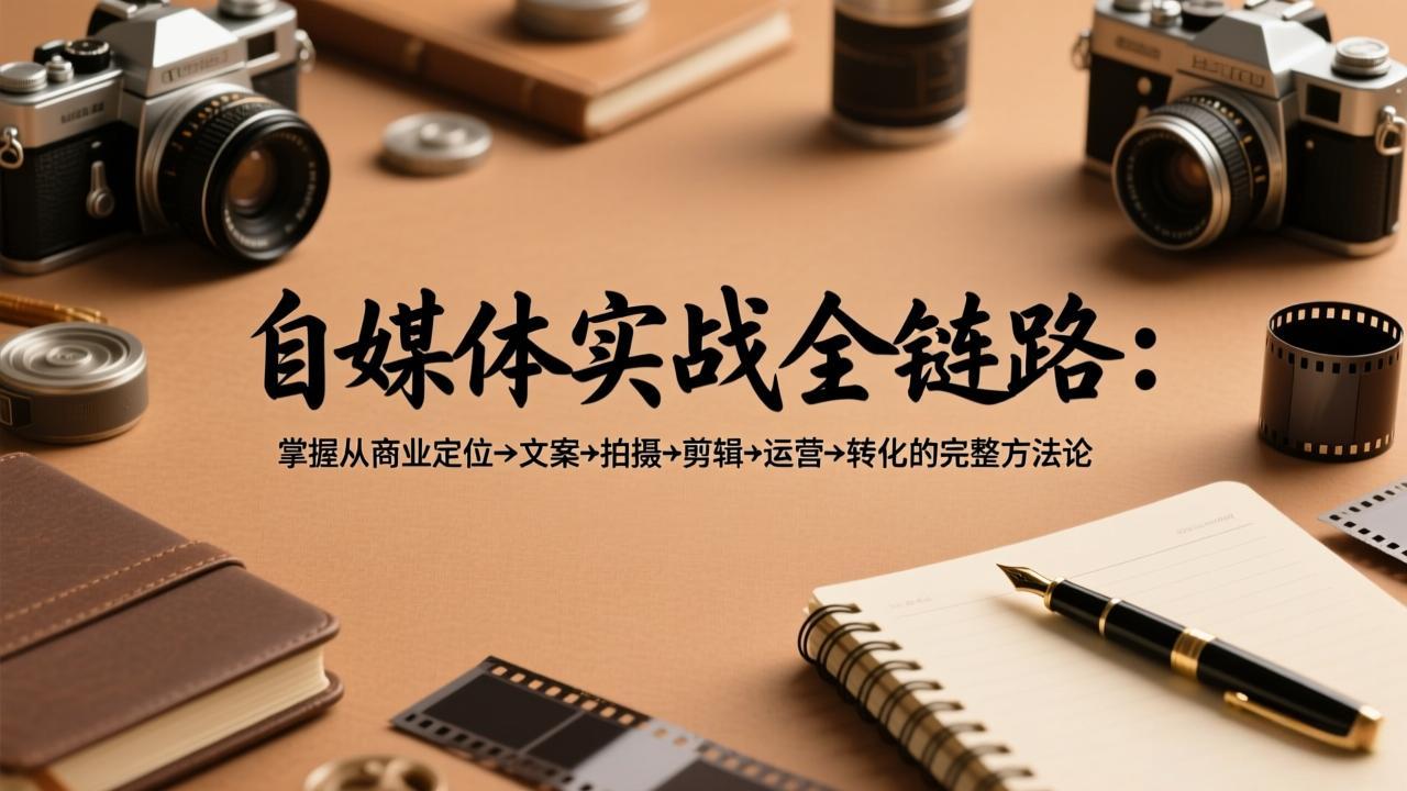 自媒体实战全链路:掌握从商业定位→文案→拍摄→剪辑→运营→转化的完整方法论-87副业网 - 互联网副业项目资源分享平台