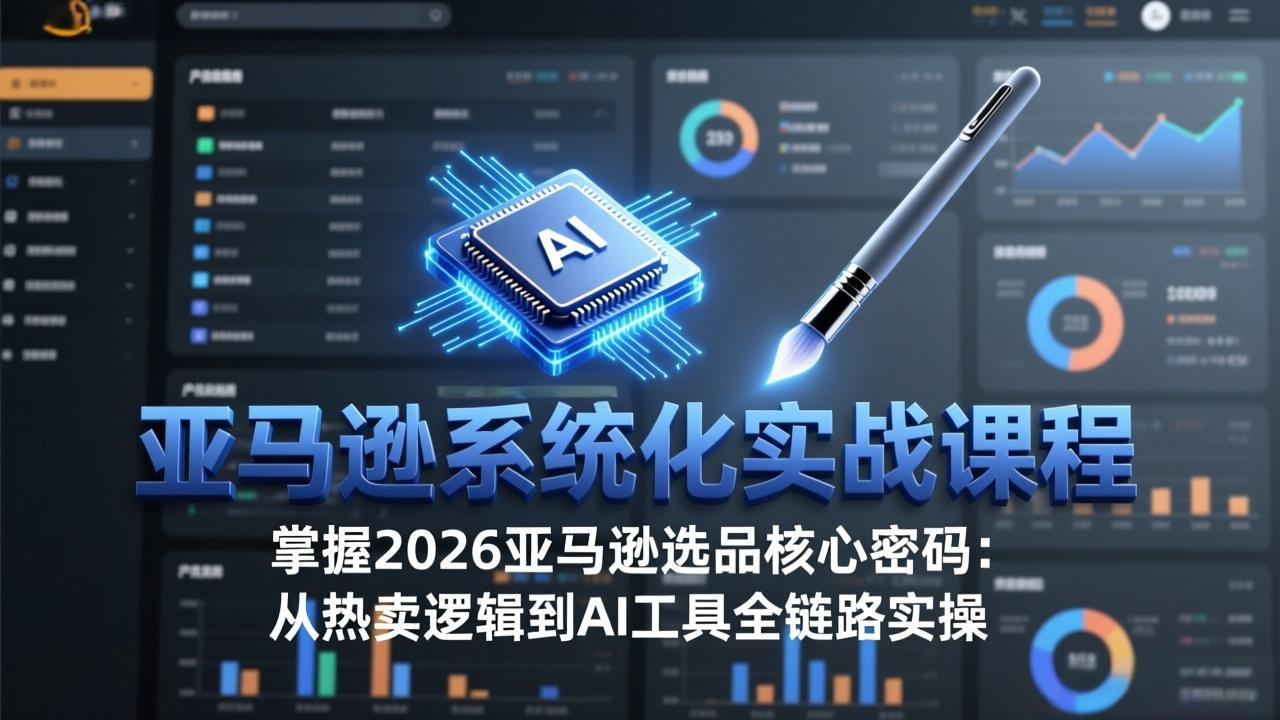亚马逊系统化实战课-更新3月：2026最新选品方法论，从热卖原因分析到AI作图，提升选品成功率-87副业网 - 互联网副业项目资源分享平台