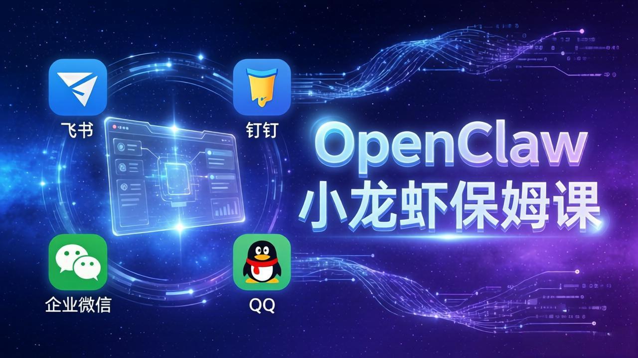 OpenClaw小龙虾保姆课： Windows/macOS/Linux/Docker全系统安装，飞书+钉钉+企业微信+QQ 全接入-87副业网 - 互联网副业项目资源分享平台