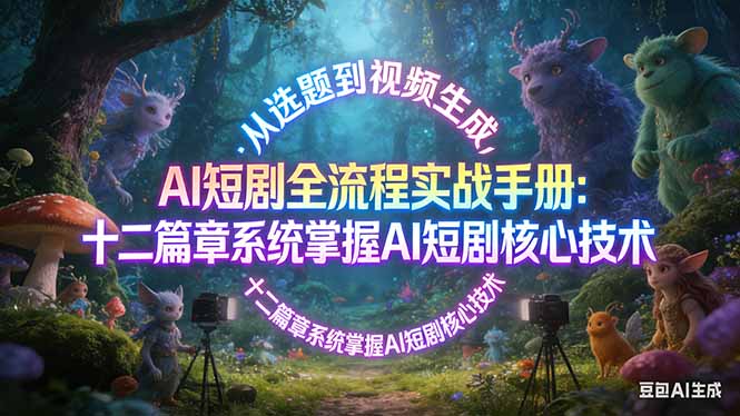 AI 短剧全流程实战手册：从选题到视频生成，十二篇章系统掌握 AI 短剧核心技术-87副业网 - 互联网副业项目资源分享平台