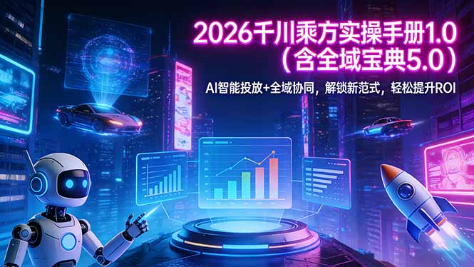 2026 千川乘方实操手册 1.0(含全域宝典 5.0-87副业网 - 互联网副业项目资源分享平台