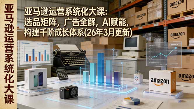 亚马逊运营系统化大课：选品矩阵，广告全解，AI赋能，构建千阶成长体系(26年3月更新-87副业网 - 互联网副业项目资源分享平台