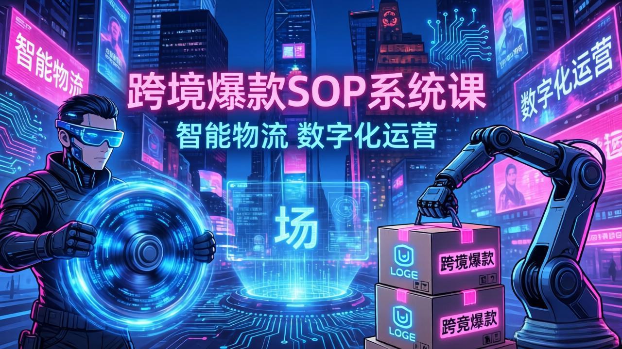 跨境爆款SOP系统课，“内容飞轮+精准投放+AI自动化”为核心，拆解“人×货×场”黄金公式-87副业网 - 互联网副业项目资源分享平台