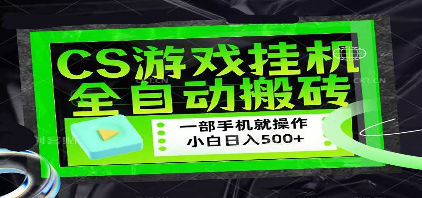 CSGO游戏挂机捡漏搬砖，超稳定的项目，带领1000+小白实现日入500+-87副业网 - 互联网副业项目资源分享平台