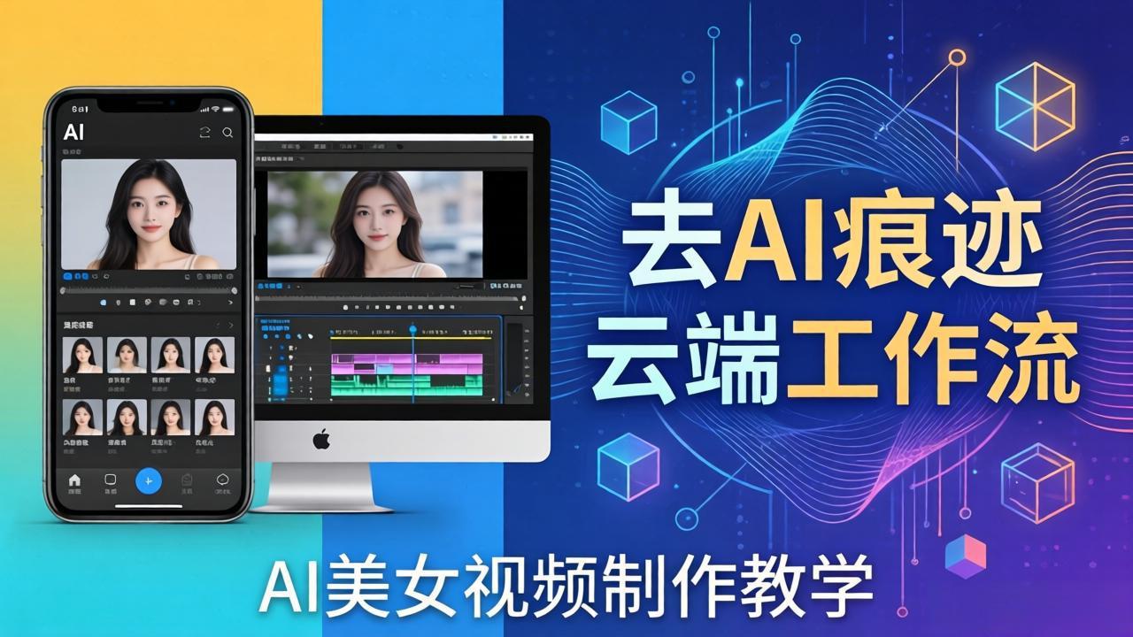 AI美女视频制作教学：去AI痕迹，云端工作流出图，手机电脑均可，不需要配置-87副业网 - 互联网副业项目资源分享平台