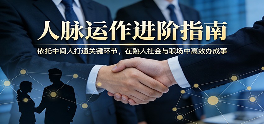付费文章：人脉运作进阶指南，依托中间人打通关键环节，在熟人社会与职场中高效办成事-87副业网 - 互联网副业项目资源分享平台