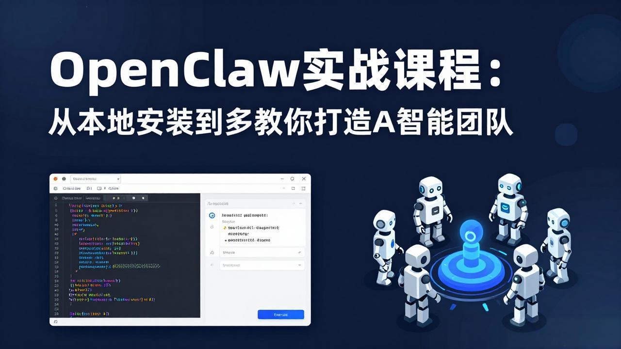 OpenClaw实战课程：从本地安装到多Agent协同，手把手教你打造AI智能团队-87副业网 - 互联网副业项目资源分享平台