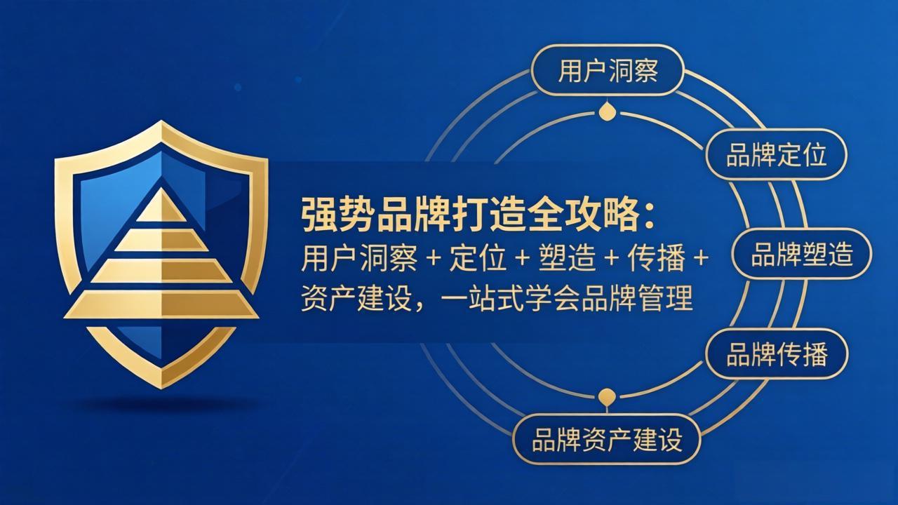 强势品牌打造全攻略：用户洞察 + 定位 + 塑造 + 传播 + 资产建设，一站式学会品牌管理-87副业网 - 互联网副业项目资源分享平台