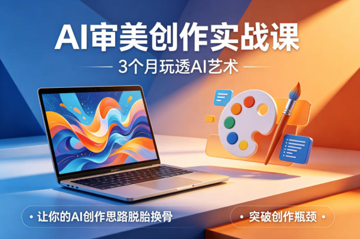 AI审美创作实战课，3个月玩透AI艺术，让你的AI创作思路脱胎换骨，突破创作瓶颈-87副业网 - 互联网副业项目资源分享平台