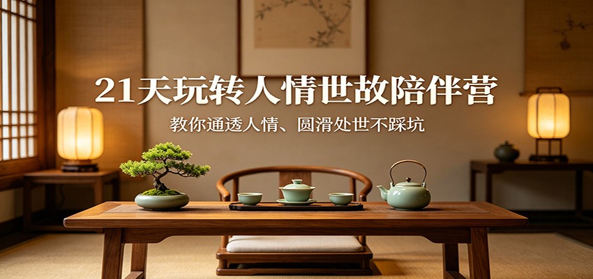 21天玩转人情世故陪伴营：教你通透人情、圆滑处世不踩坑-87副业网 - 互联网副业项目资源分享平台