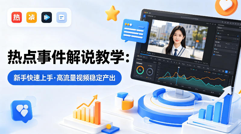 某大V的热点事件解说教学，新手也能快速上手，稳定产出高流量解说视频-87副业网 - 互联网副业项目资源分享平台