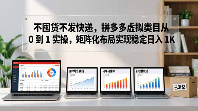 不囤货不发快递，拼多多虚拟类目从 0 到 1 实操，矩阵化布局实现稳定日入 1K-87副业网 - 互联网副业项目资源分享平台