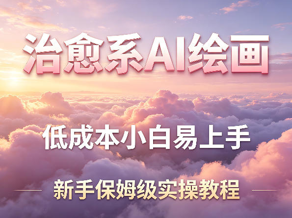 治愈系AI绘画提示词项目,低成本小白易上手,每天10分钟,新手保姆级实操教程-87副业网 - 互联网副业项目资源分享平台